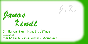 janos kindl business card